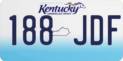 KY license plate 188JDF