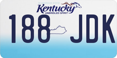 KY license plate 188JDK