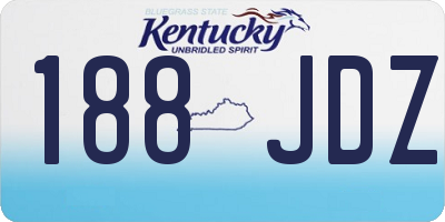 KY license plate 188JDZ