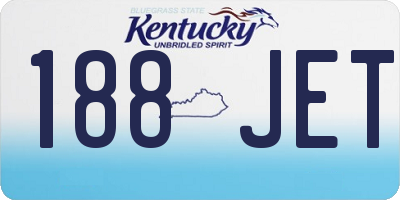 KY license plate 188JET