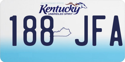 KY license plate 188JFA