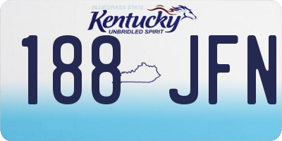 KY license plate 188JFN
