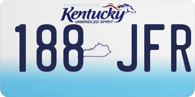 KY license plate 188JFR