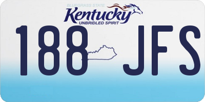 KY license plate 188JFS