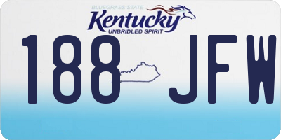 KY license plate 188JFW