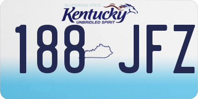 KY license plate 188JFZ