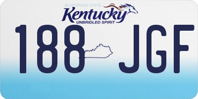 KY license plate 188JGF