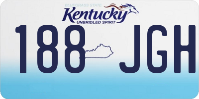 KY license plate 188JGH