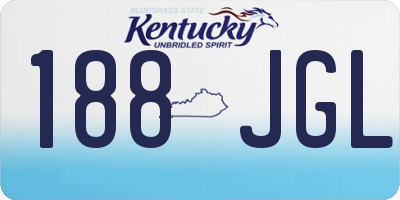 KY license plate 188JGL