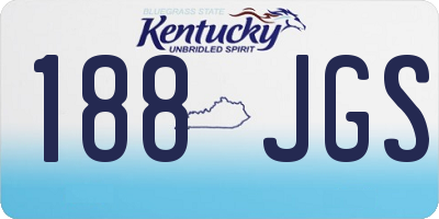 KY license plate 188JGS