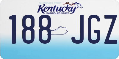 KY license plate 188JGZ