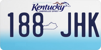 KY license plate 188JHK