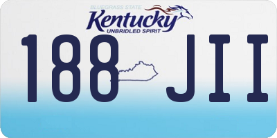 KY license plate 188JII
