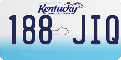 KY license plate 188JIQ