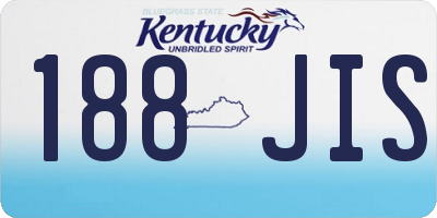 KY license plate 188JIS