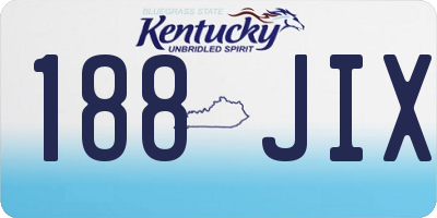 KY license plate 188JIX