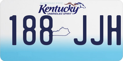 KY license plate 188JJH