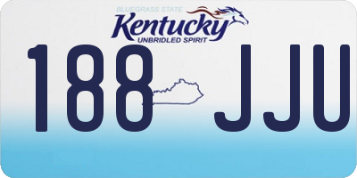 KY license plate 188JJU