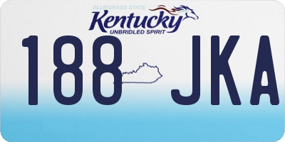 KY license plate 188JKA