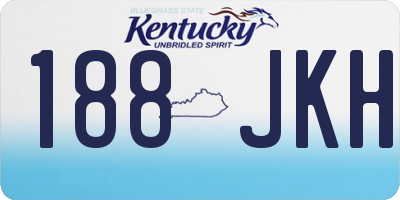 KY license plate 188JKH