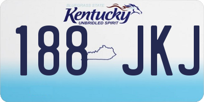 KY license plate 188JKJ