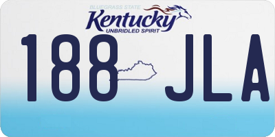 KY license plate 188JLA
