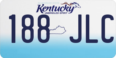 KY license plate 188JLC