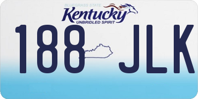 KY license plate 188JLK