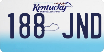 KY license plate 188JND