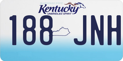KY license plate 188JNH