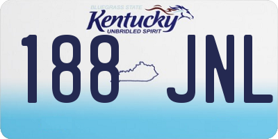 KY license plate 188JNL