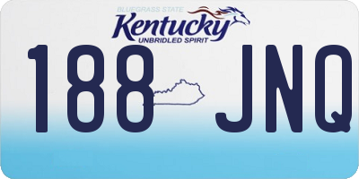KY license plate 188JNQ