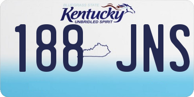KY license plate 188JNS