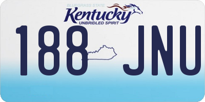 KY license plate 188JNU