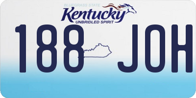 KY license plate 188JOH