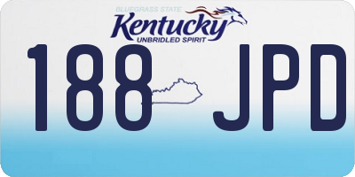 KY license plate 188JPD