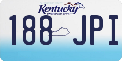 KY license plate 188JPI