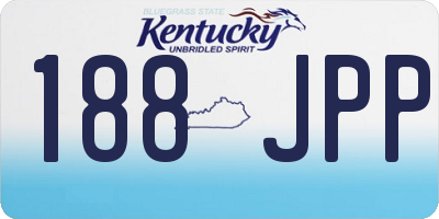 KY license plate 188JPP