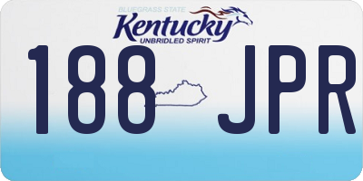 KY license plate 188JPR