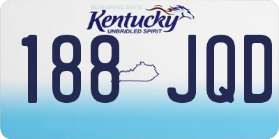 KY license plate 188JQD
