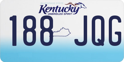 KY license plate 188JQG