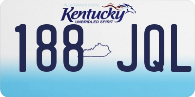KY license plate 188JQL