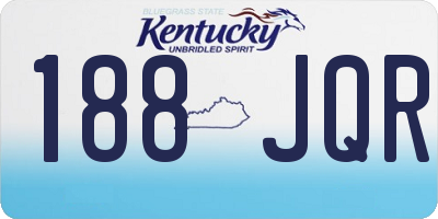 KY license plate 188JQR