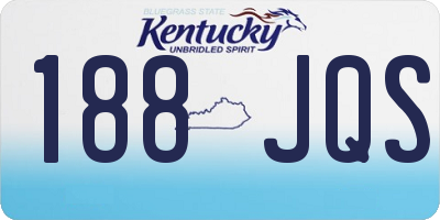 KY license plate 188JQS