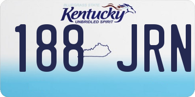 KY license plate 188JRN