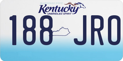 KY license plate 188JRO