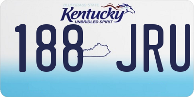 KY license plate 188JRU