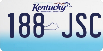 KY license plate 188JSC