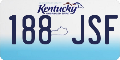 KY license plate 188JSF