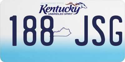 KY license plate 188JSG